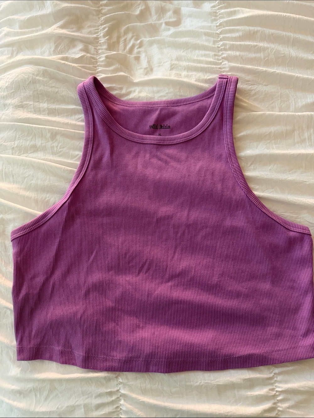 wild fable Violet Ribbed Crop Tank